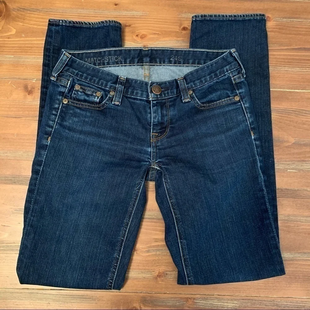 𝅺j Crew Matchstick Jeans Dark Wash 24S